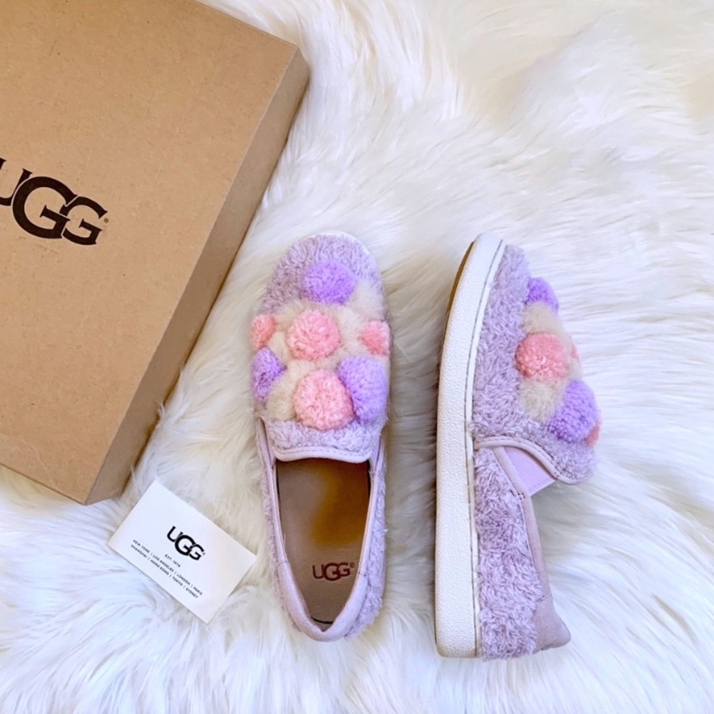 UGG Ricci Plush Pompom Slip-On Sneakers - Picture 3 of 8
